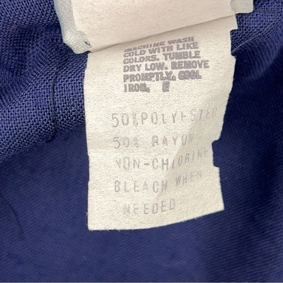 VINTAGE 13/14 SHELLY MICHAELS 1980’s BLUE WHITE SAILOR DRESS RETRO PINUP - Picture 14 of 14